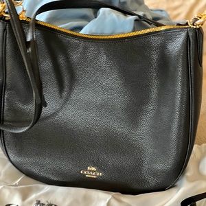 NWOT BLACK COACH PURSE. Crossbody & hand bag.